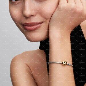 Heart Clasp Snake Chain Bracelet